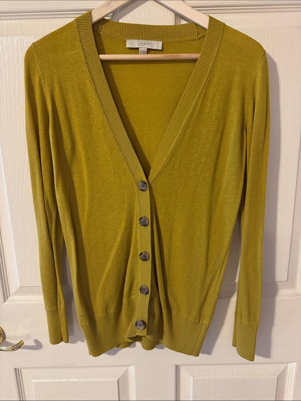 LOFT V-Neck Button Cardigan